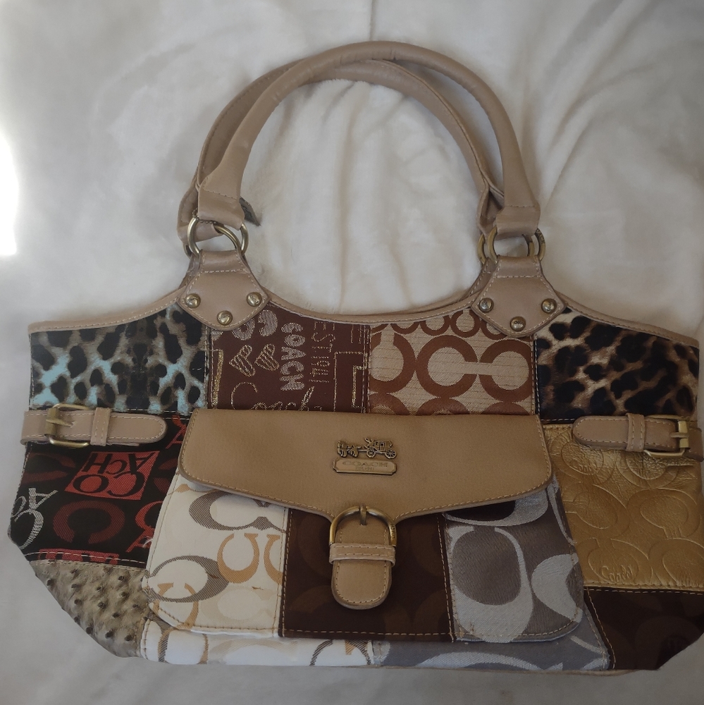 Large Patchwork Coach Bag